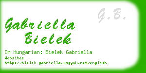 gabriella bielek business card